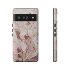 Stained Glass Orchid Google Pixel Phone Case | Pink Floral Protective Case