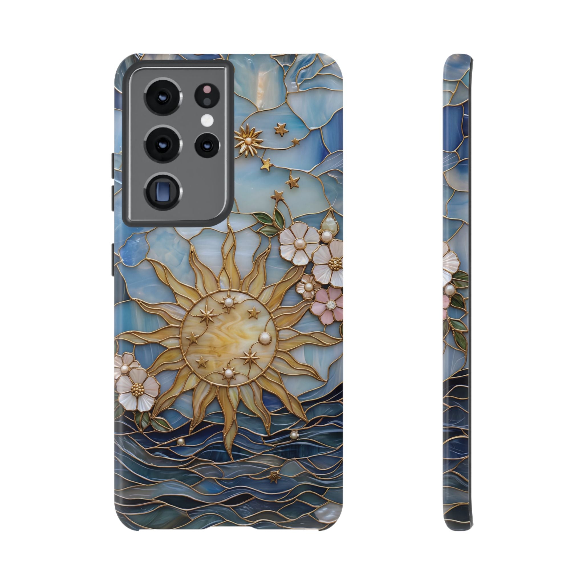 Stained Glass Floral Sun & Sea Tough Samsung Galaxy Case
