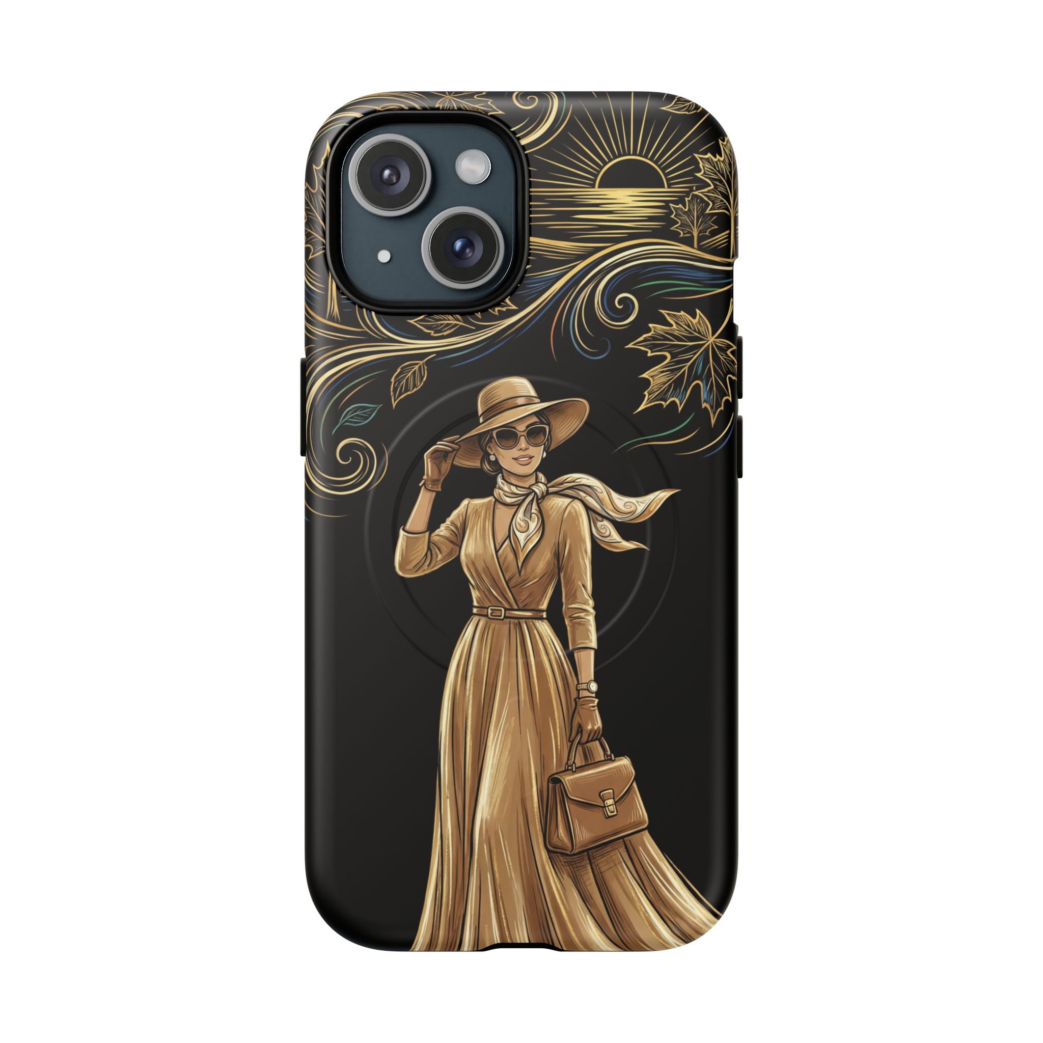 Vintage Autumn Lady MagSafe iPhone Case