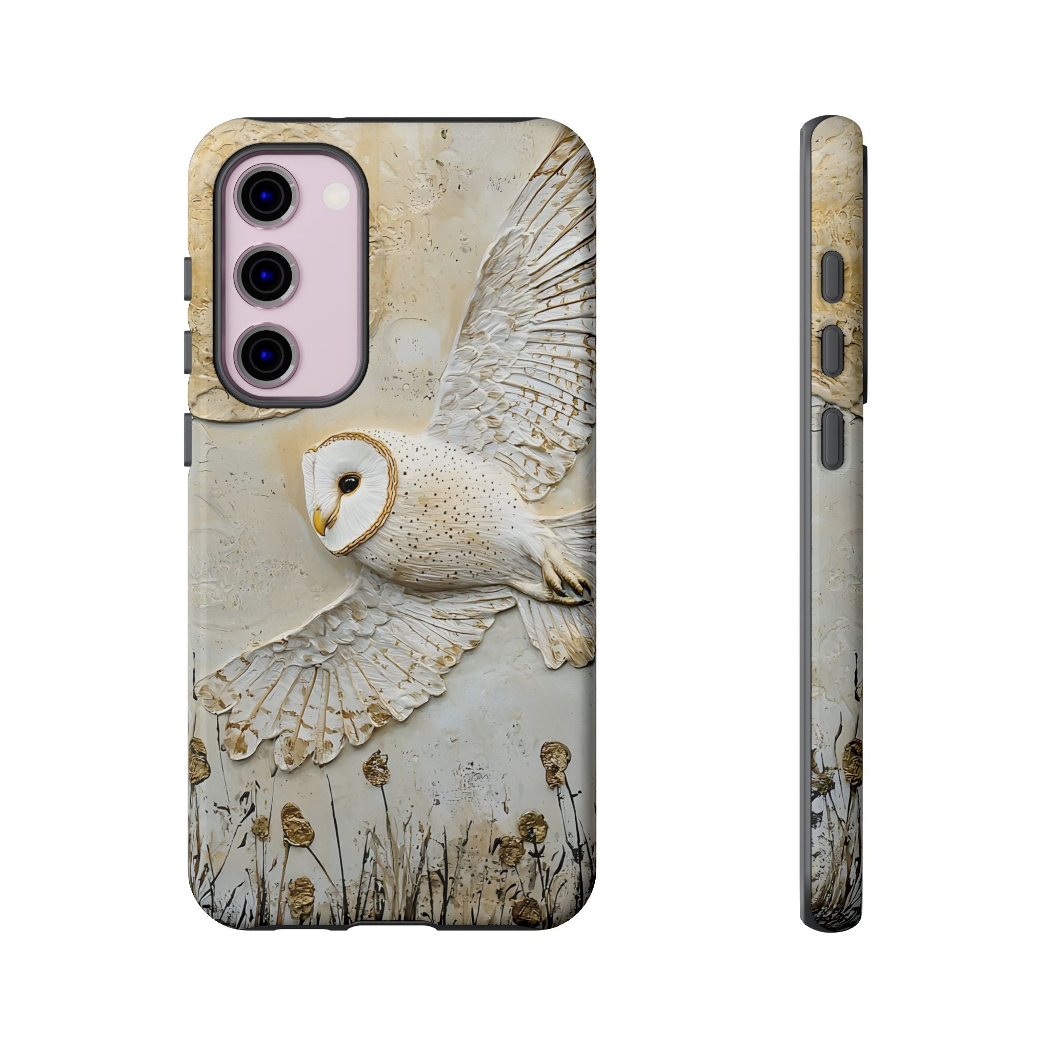 Barn Owl Samsung Galaxy Case — Elegant Flying Owl Wildlife
