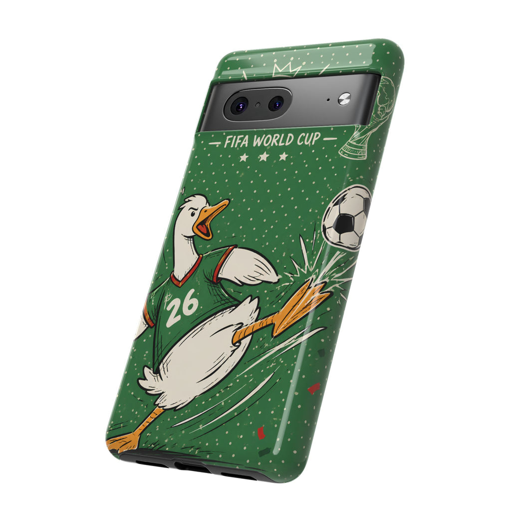 Soccer Duck Google Pixel Phone Case | Funny Sports Mascot Cover