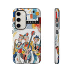 Custodia per Samsung Galaxy Illustrata Trio Musicale | Cover Colorata con Band Jazz