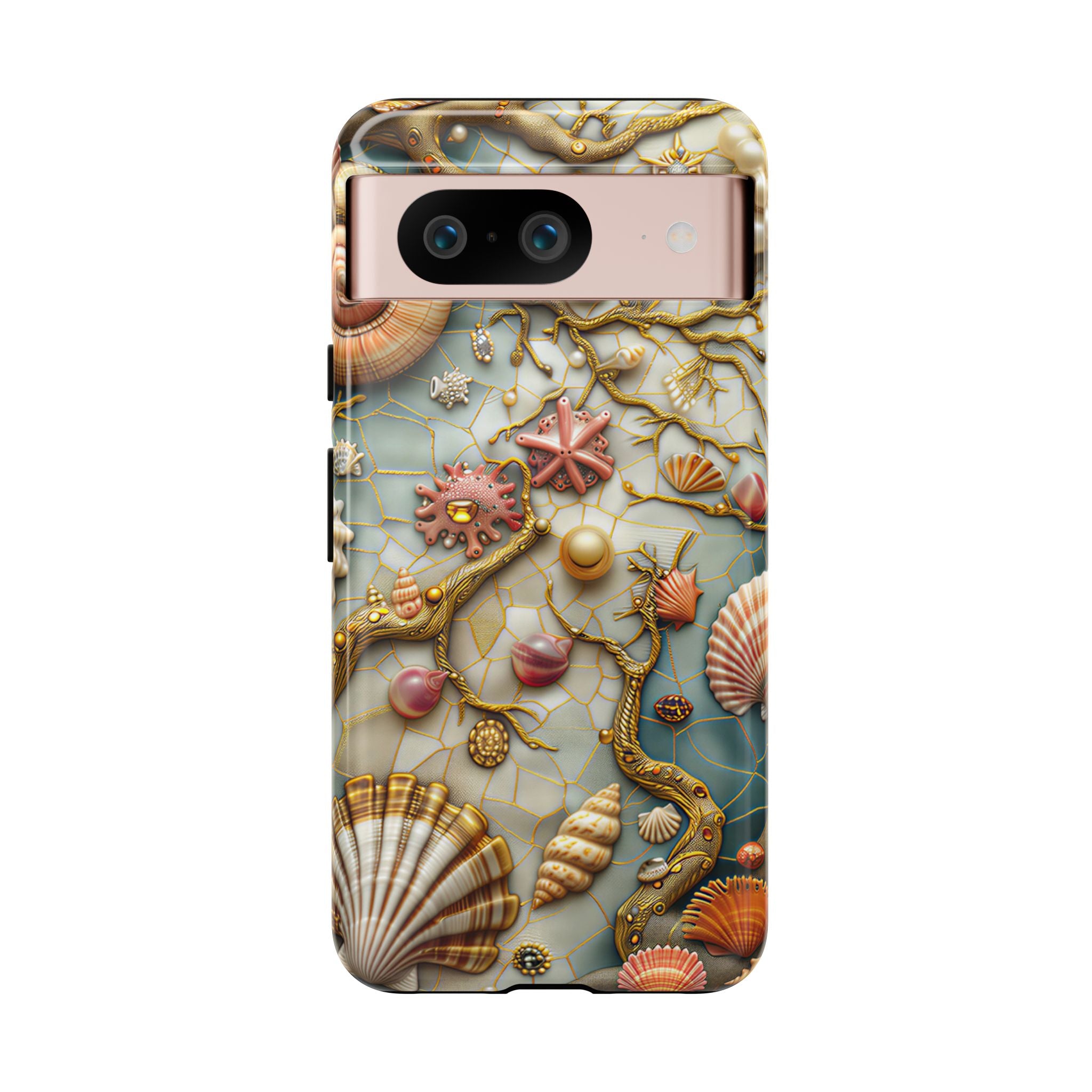 Decorative Seashell & Pearl Beach Design Google Pixel Case