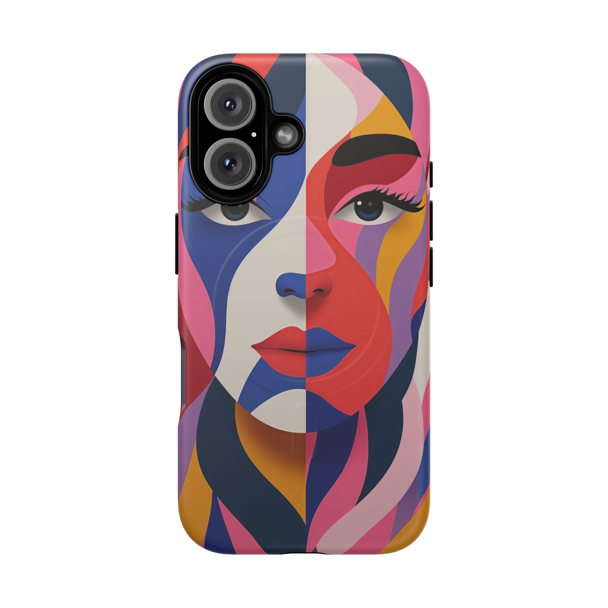 Abstract Colourful Face MagSafe iPhone Case | Vibrant Pop Art