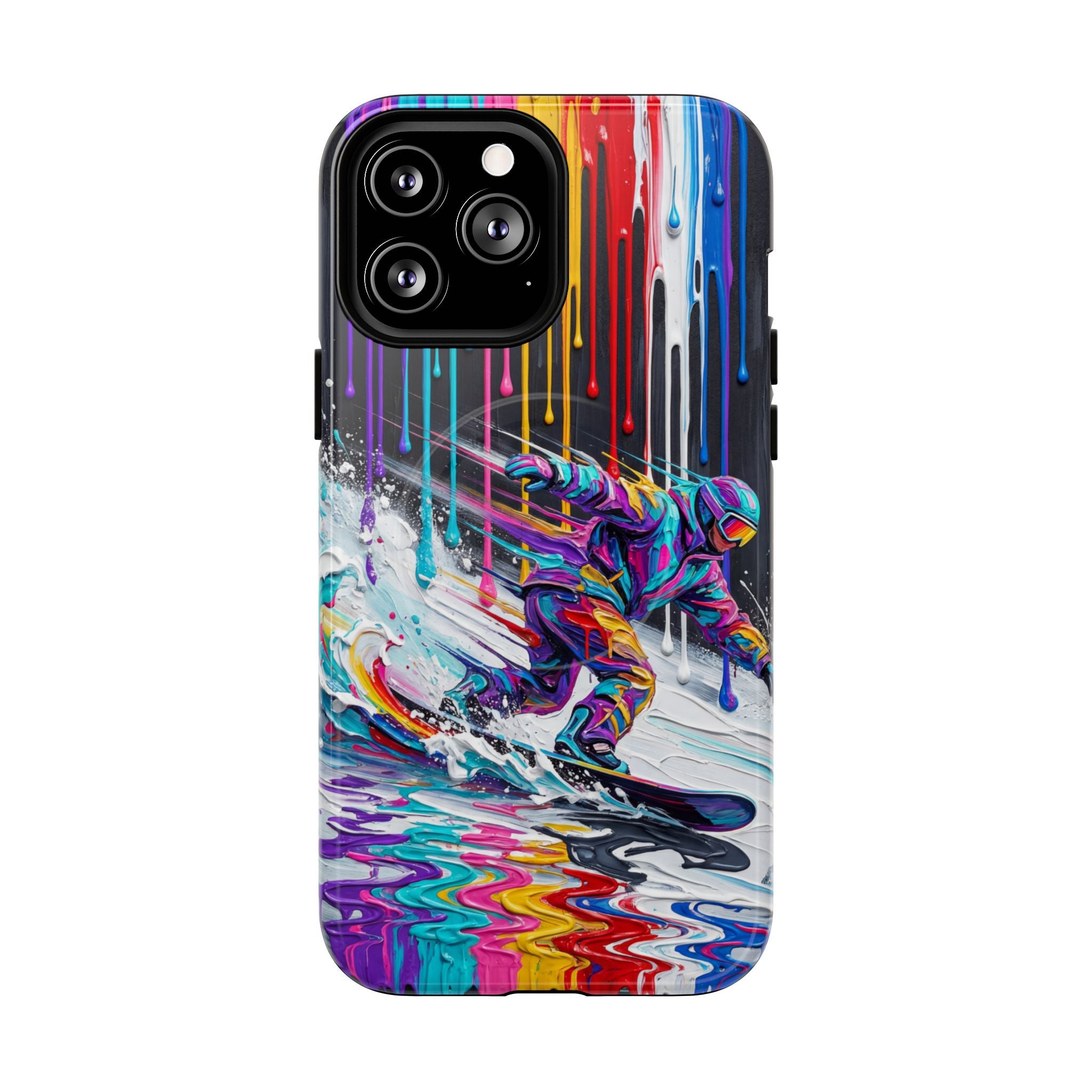 Colourful Snowboarder Art MagSafe iPhone Case