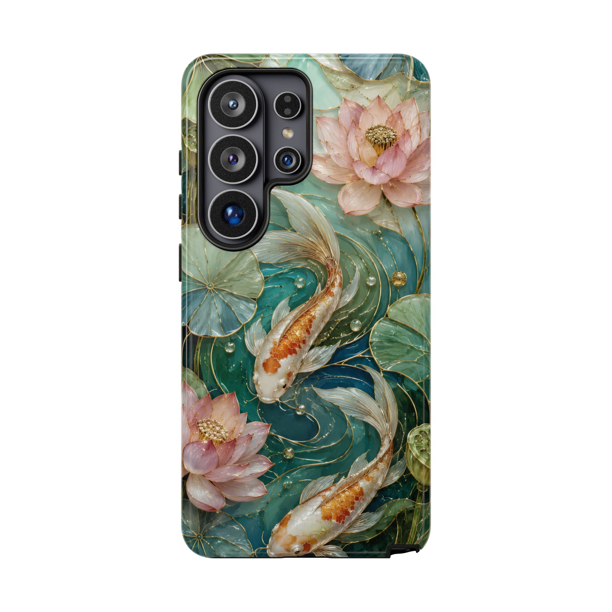 Koi Fish Samsung Galaxy Phone Case | Lotus Pond Art Cover