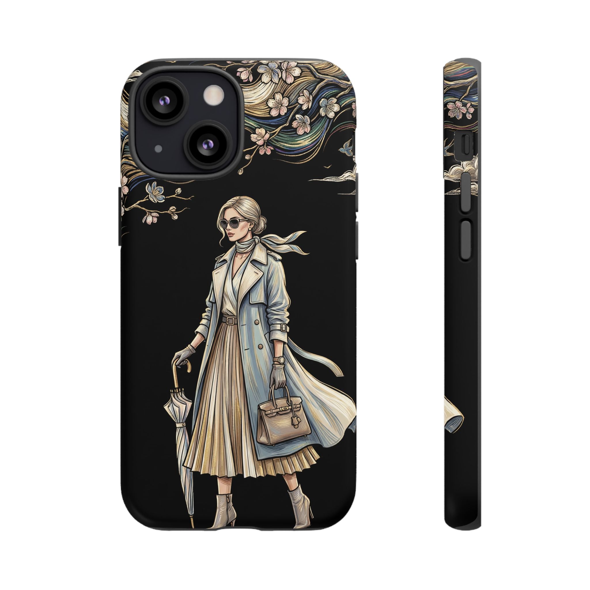 Vintage Chic iPhone Case | Stylish Woman Illustration