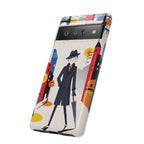 Retro Gentleman in Cityscape Illustration Google Pixel Phone Case