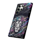 Galaxy Lion Samsung Galaxy Phone Case | Neon Crowned Lion Protective Case
