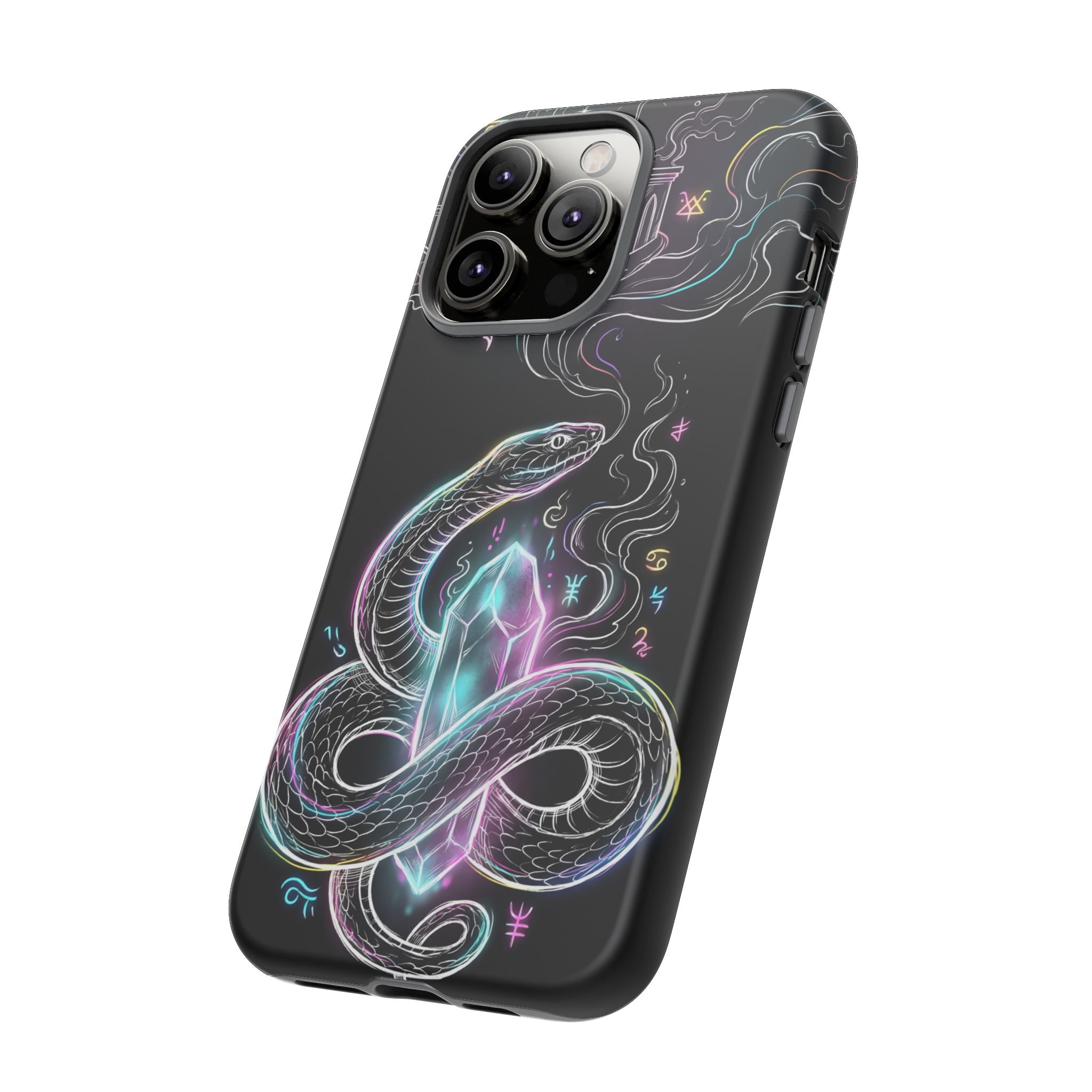 Neon Occult  Mystic Snake Crystal iPhone Case