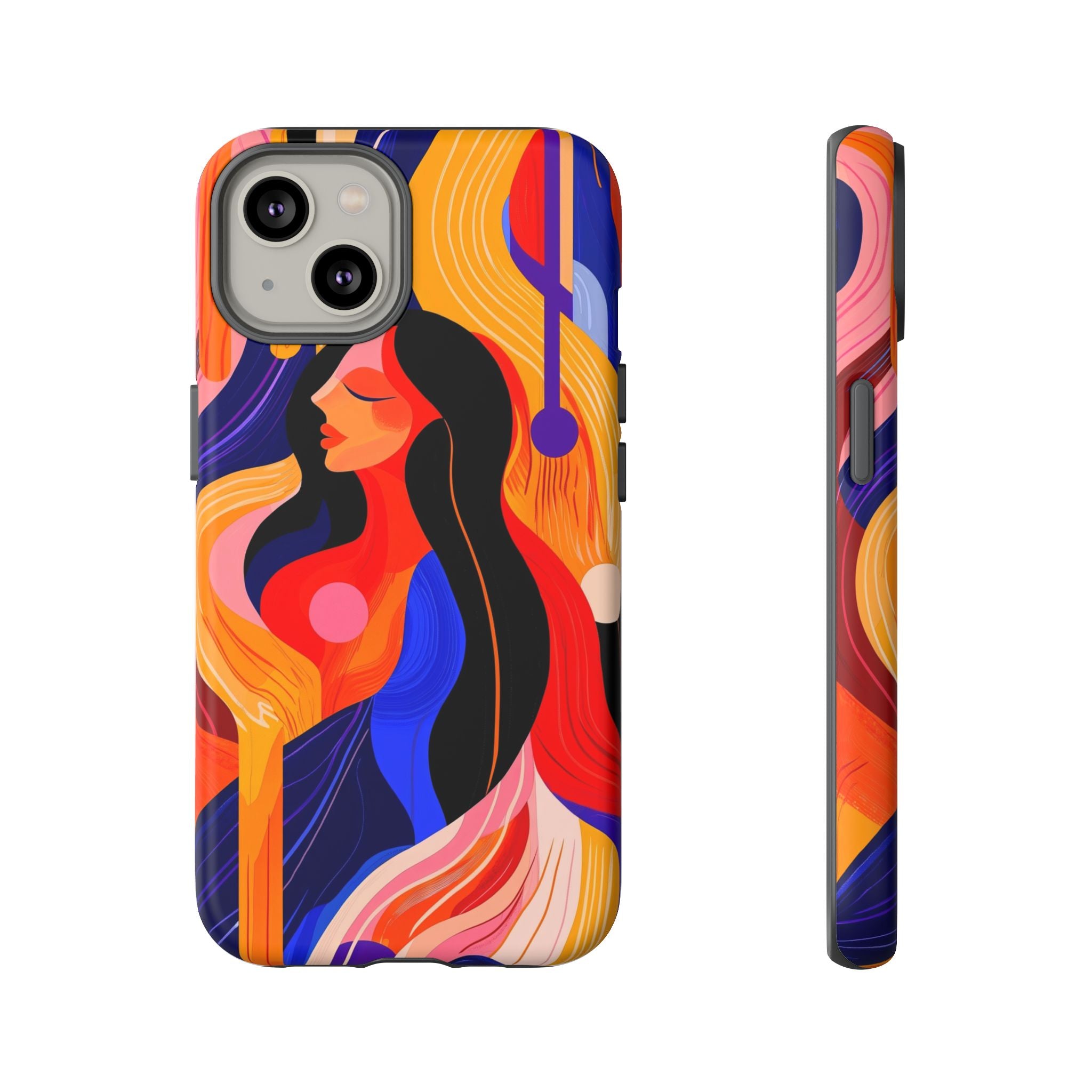 Abstract Colourful Woman iPhone Tough Case | Vibrant Artistic