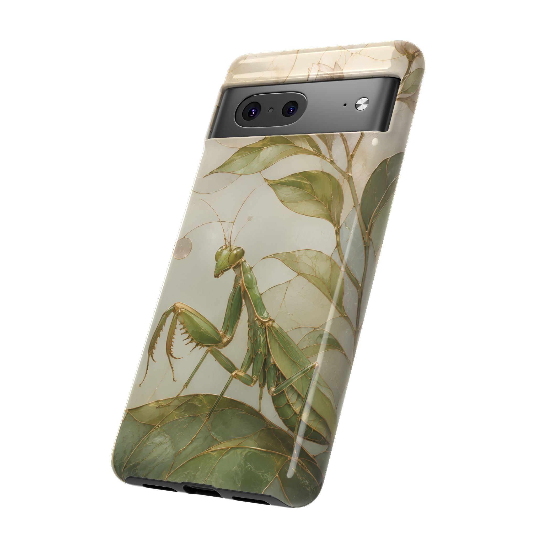 Praying Mantis Google Pixel Phone Case | Stained Glass Insect Phone Case