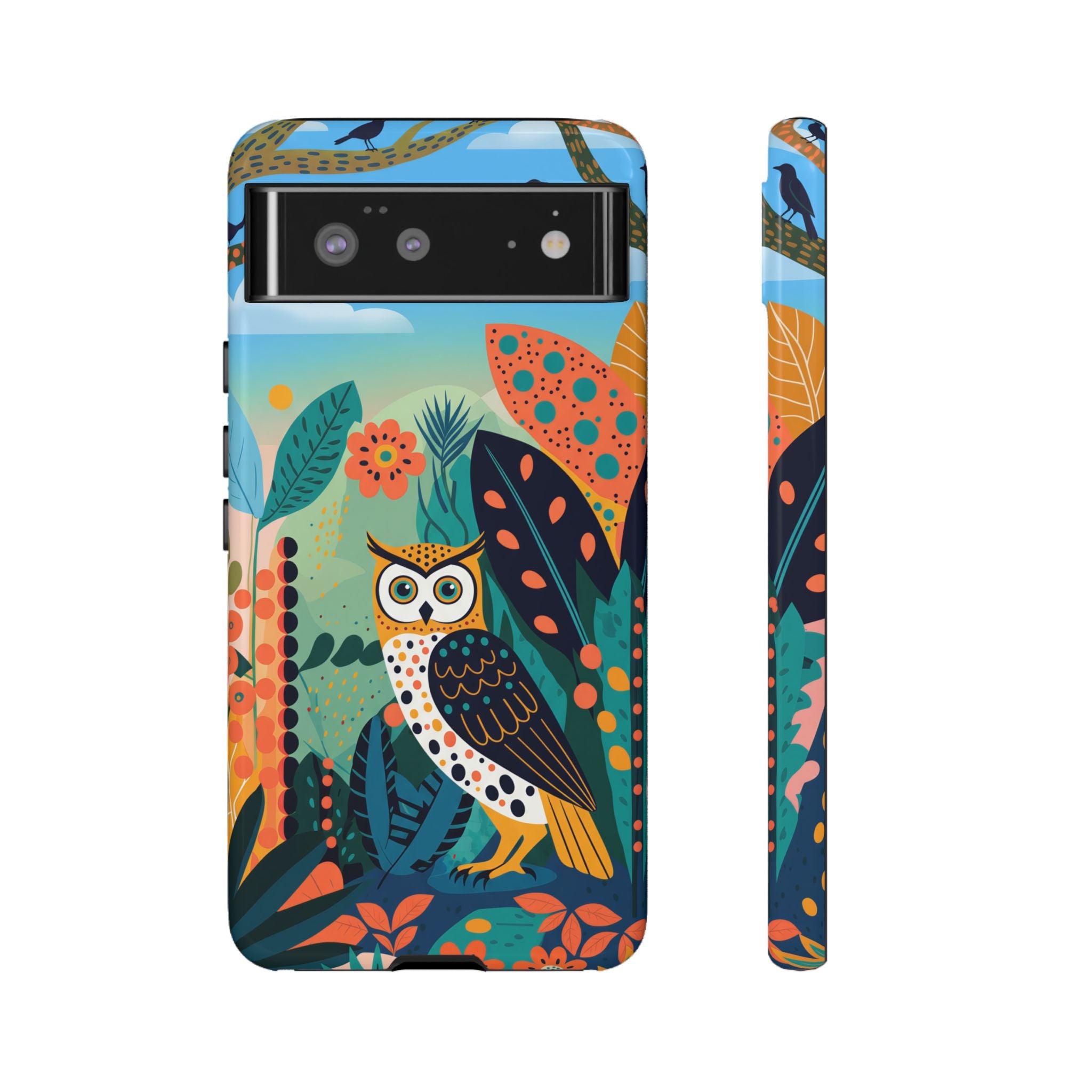 Botanical Forest Colourful Owl Google Pixel Phone Case