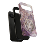 White Tiger Google Pixel Phone Case | Cherry Blossom Art Cover