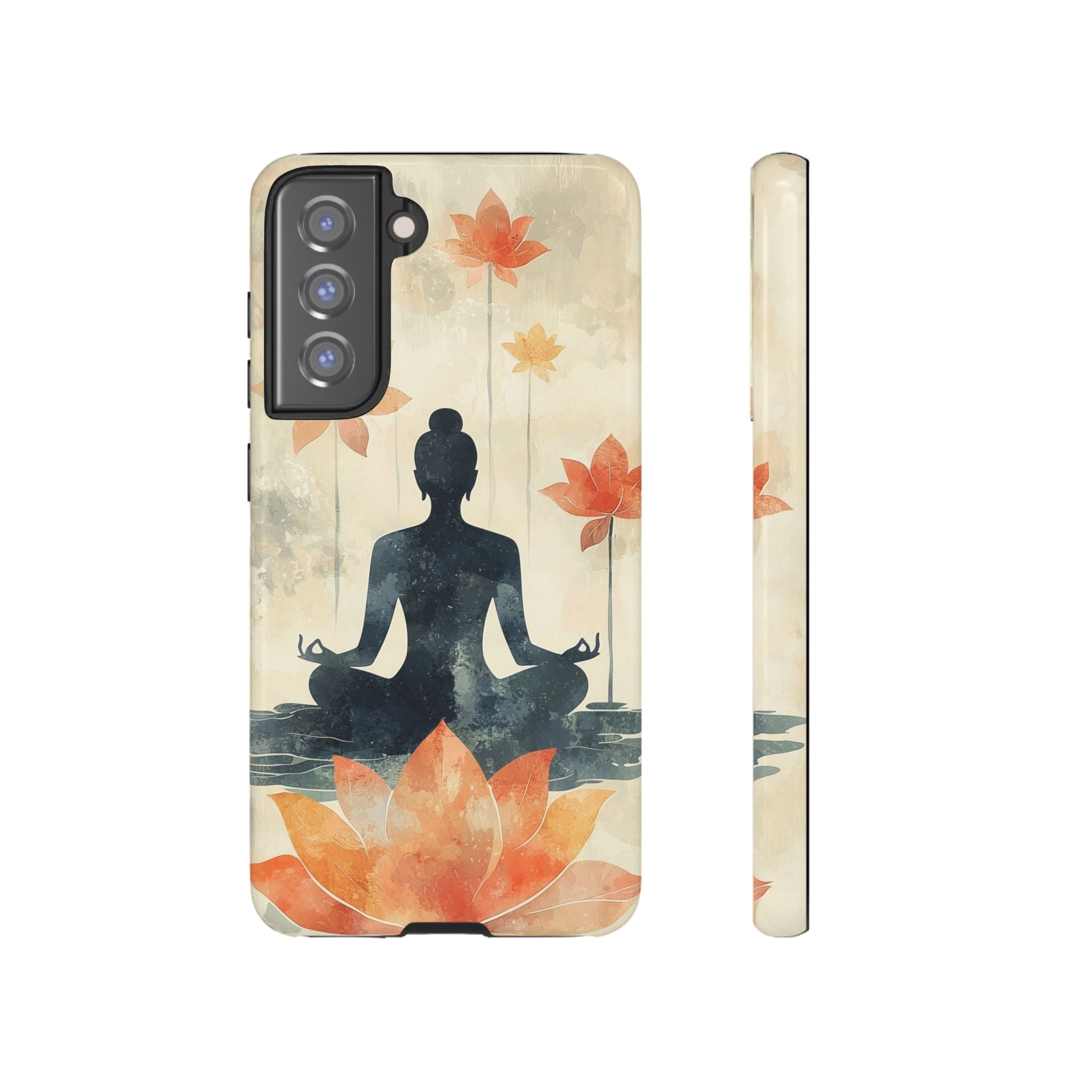 Yoga Lotus Samsung Galaxy Case | Meditative Silhouette