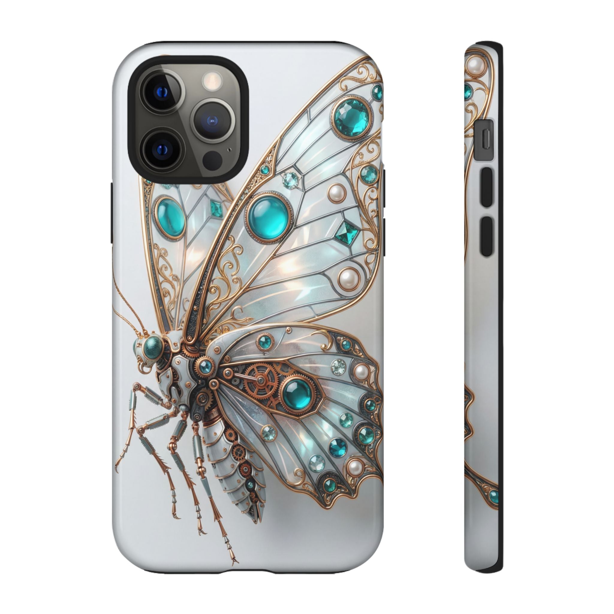 Butterfly Gem Phone Case — Steampunk Teal Jewel iPhone Case