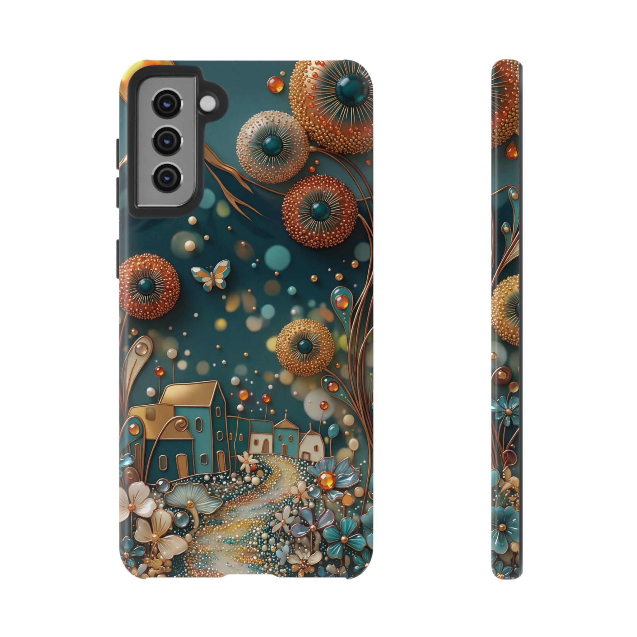 Whimsical Night Village Samsung Galaxy Case