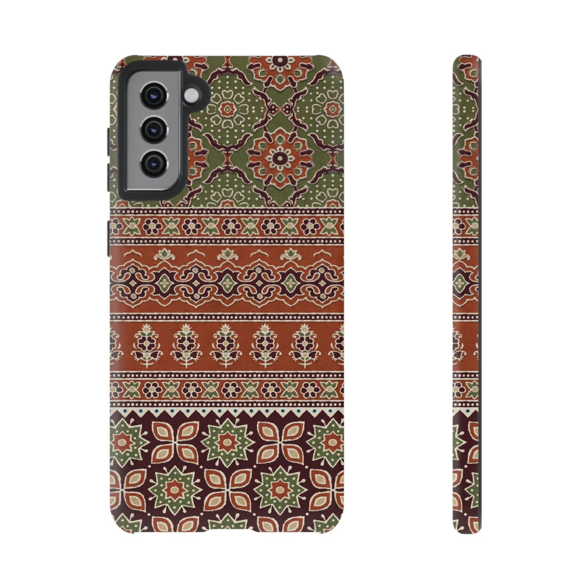 Batik Floral Protective Samsung Galaxy Case