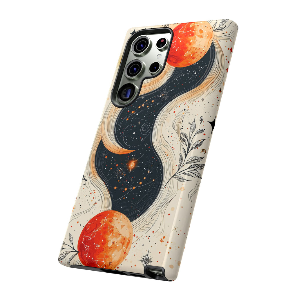 Astrology Galaxy Samsung Galaxy Case | Red Moon Celestial Waves