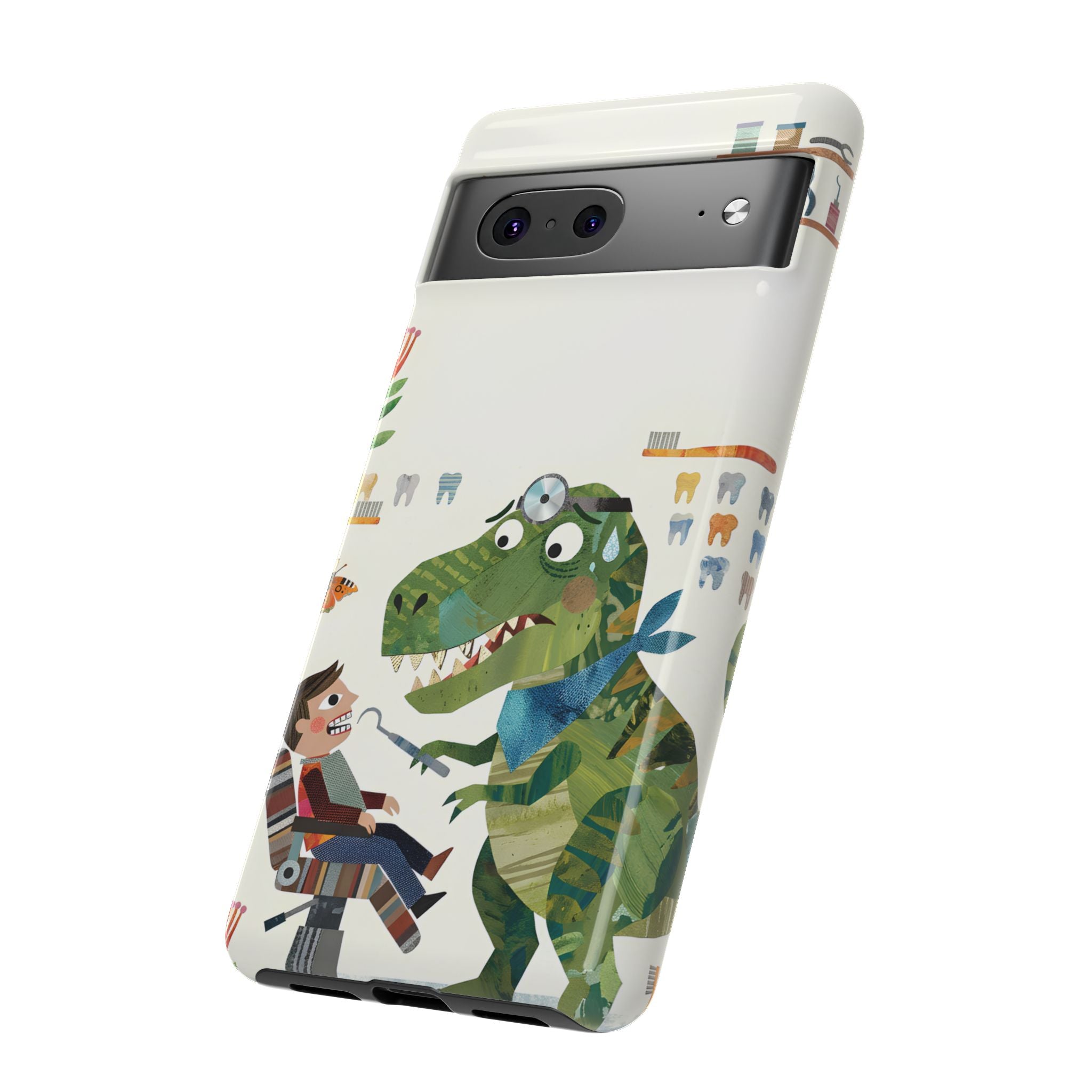 Dinosaur Dentist Tough Google Pixel Phone Case | Cute Pediatric Dental Cover