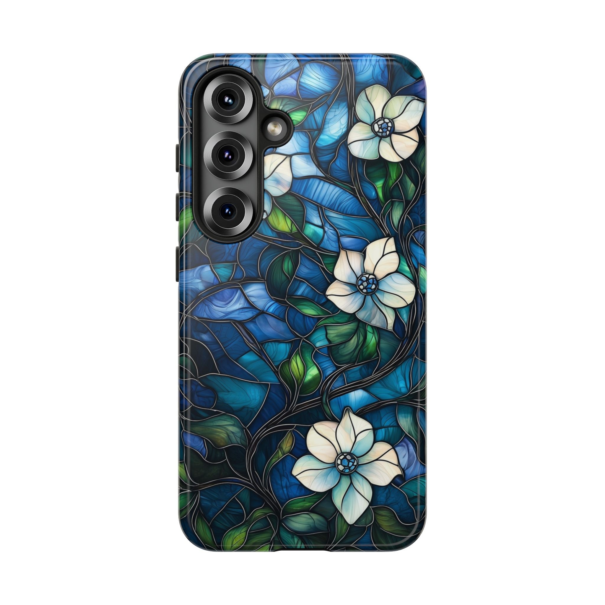 Floral Stained Glass Samsung Galaxy Case – Blue Garden