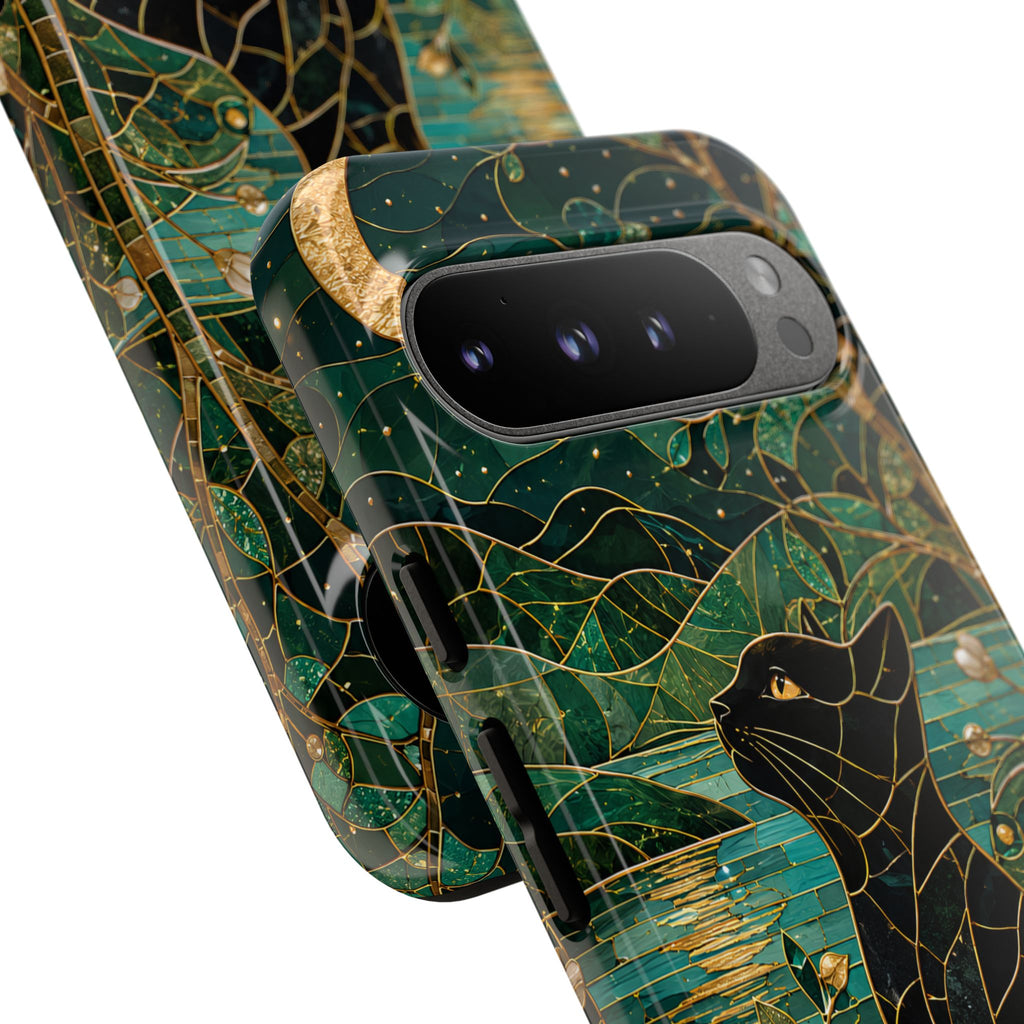 Black CatGoogle Pixel Phone Case | Enchanted Cat Art Cover