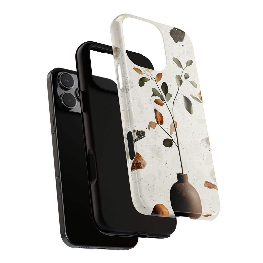 Floral Terrazzo iPhone Case | Minimal Vase Botanical