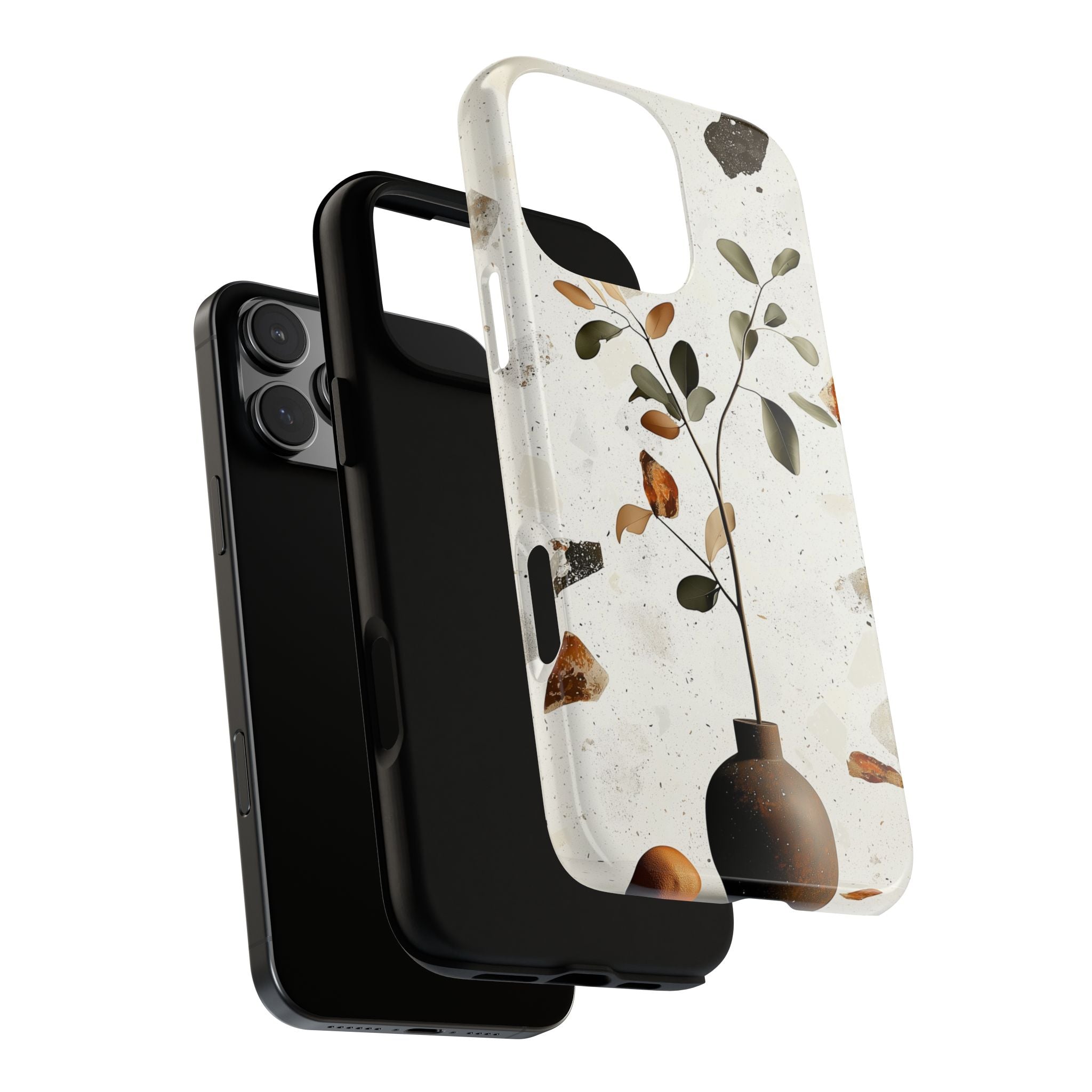 Floral Terrazzo iPhone Case | Minimal Vase Botanical