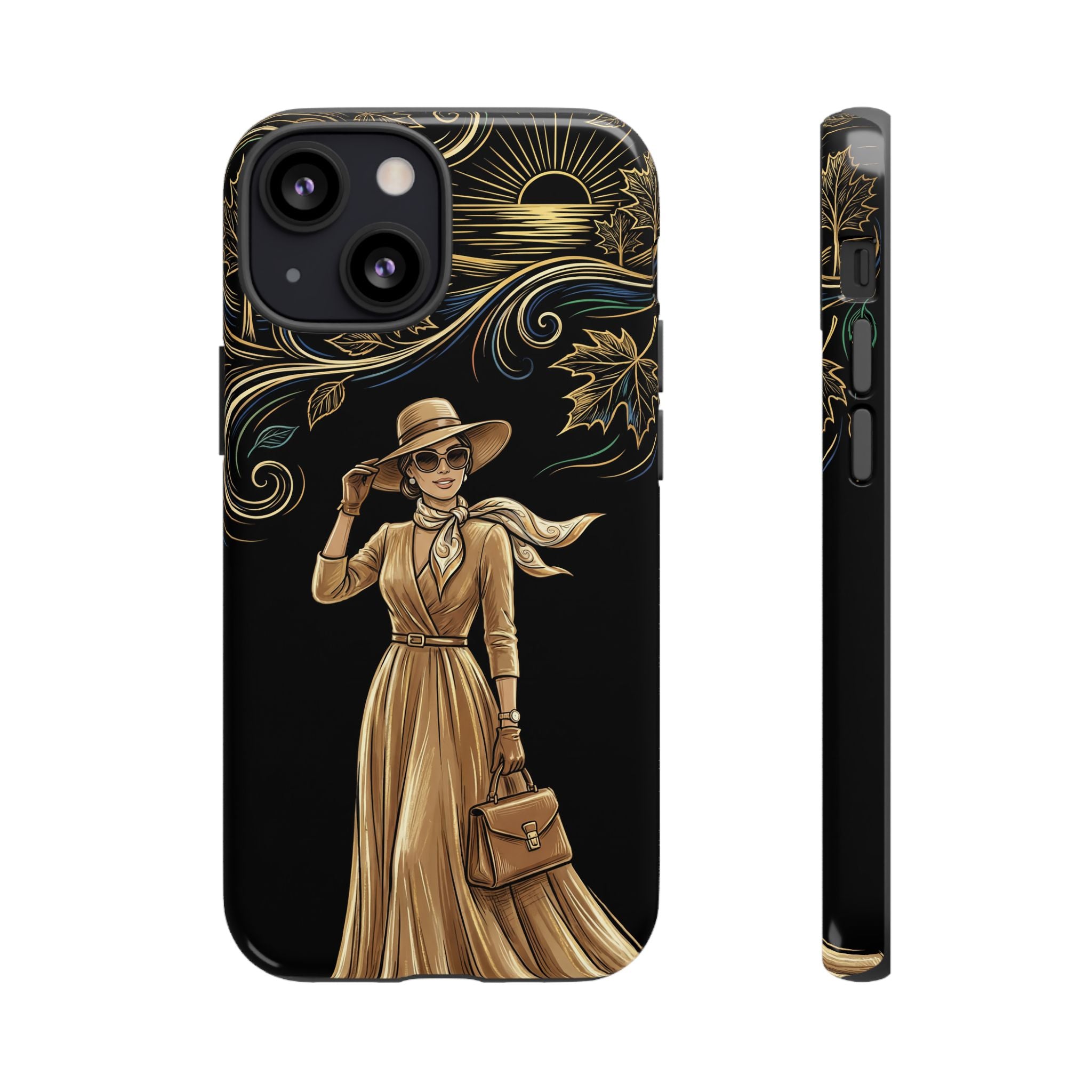 Vintage Autumn Lady iPhone Case