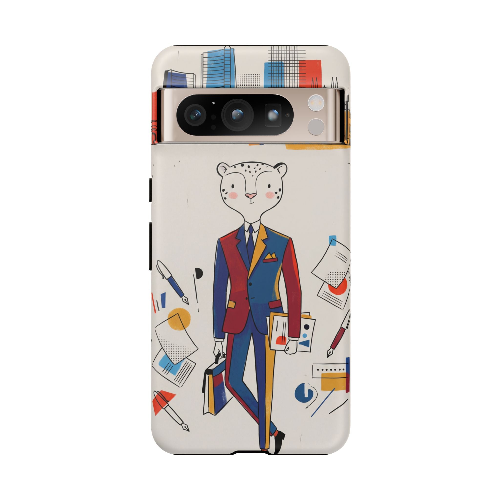 Leopard Executive Google Pixel Phone Case | Business Chic Illustrated