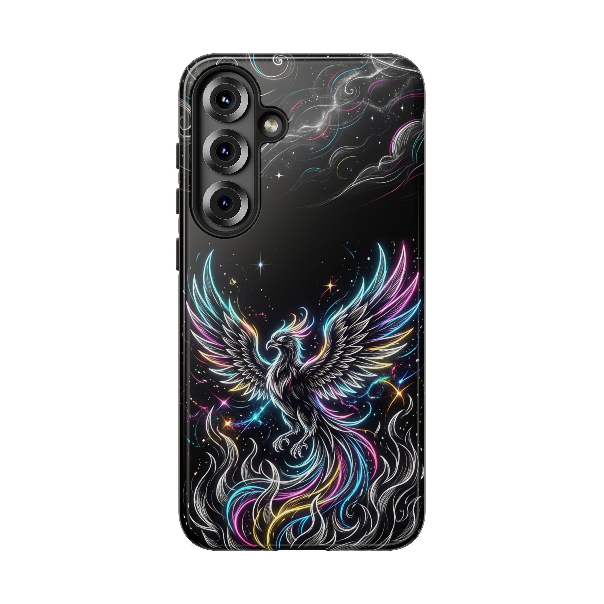 Colorful Neon Phoenix Tough Samsung Galaxy Phone Case
