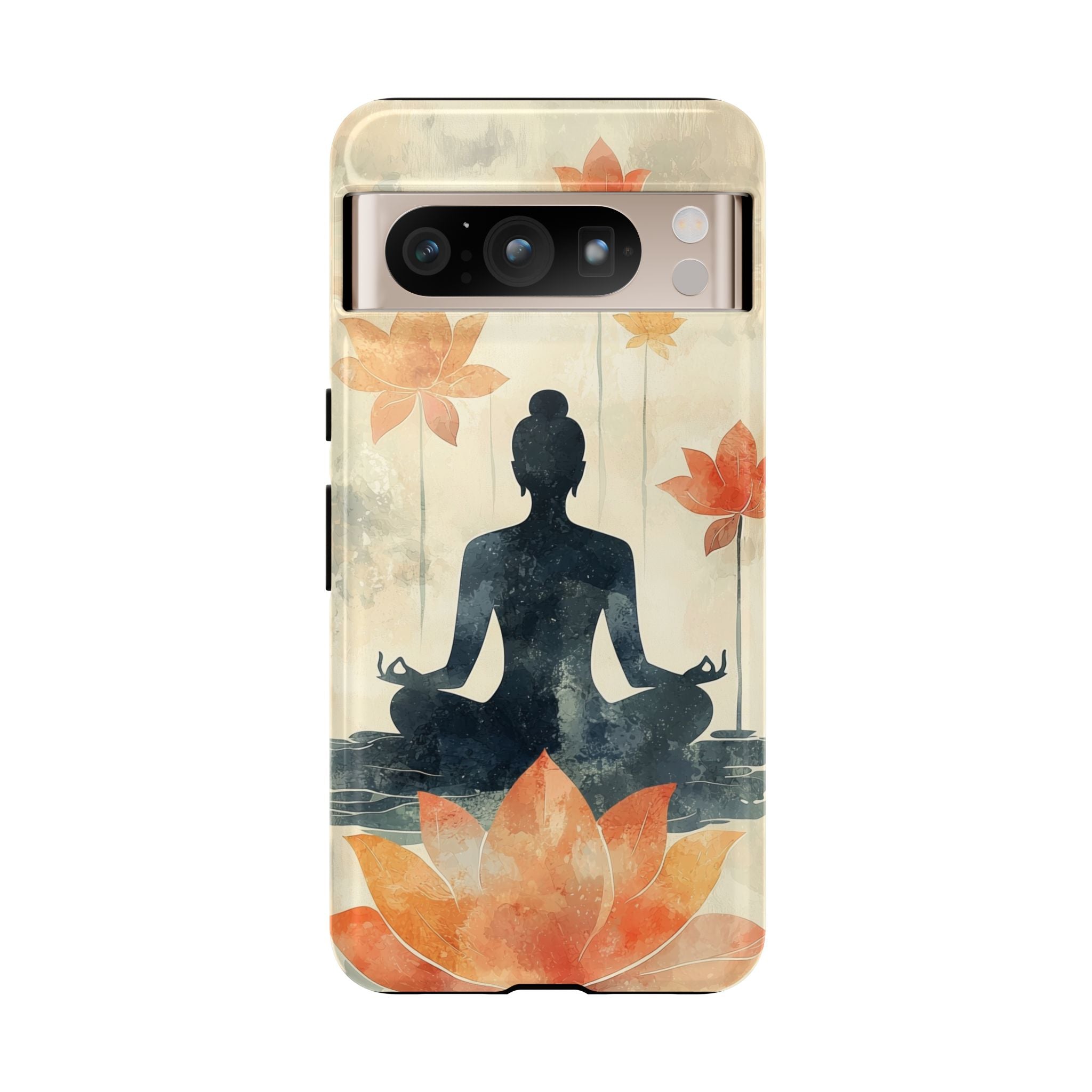 Yoga Lotus Google Pixel Case | Meditative Silhouette