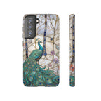 Custodia per Samsung Galaxy con motivo in vetro colorato con pavone