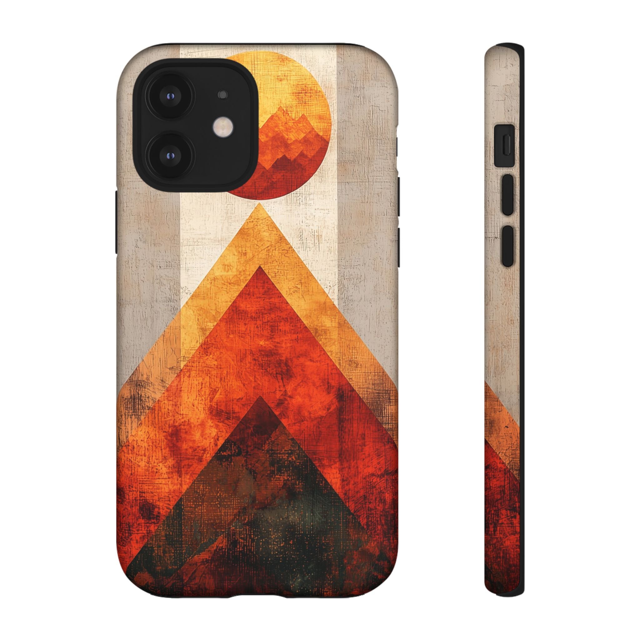 Retro Geometric Sunset iPhone Case
