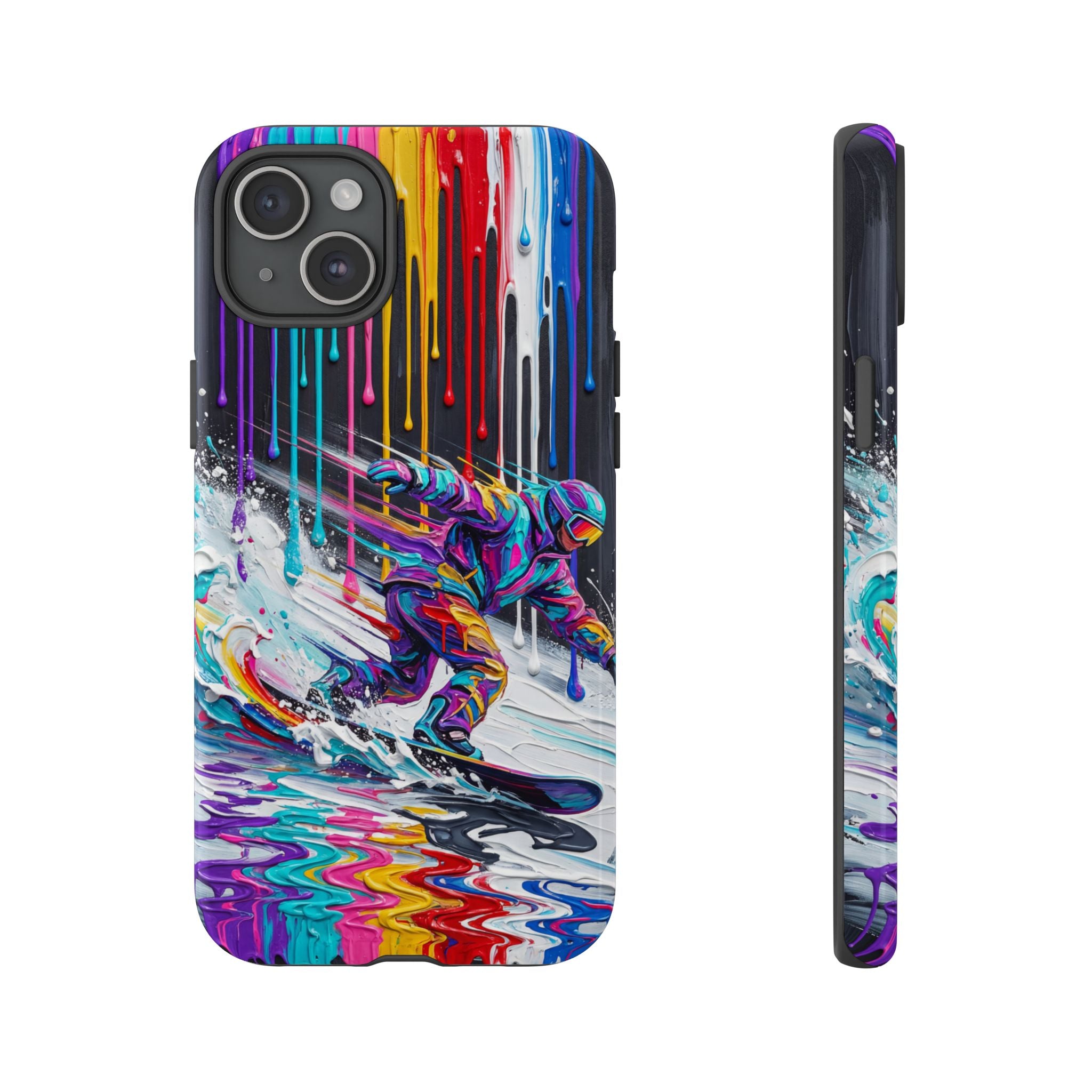 Colourful Snowboarder Art iPhone Case