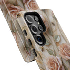 Custodia protettiva resistente per Samsung Galaxy con motivo floreale rosa vintage