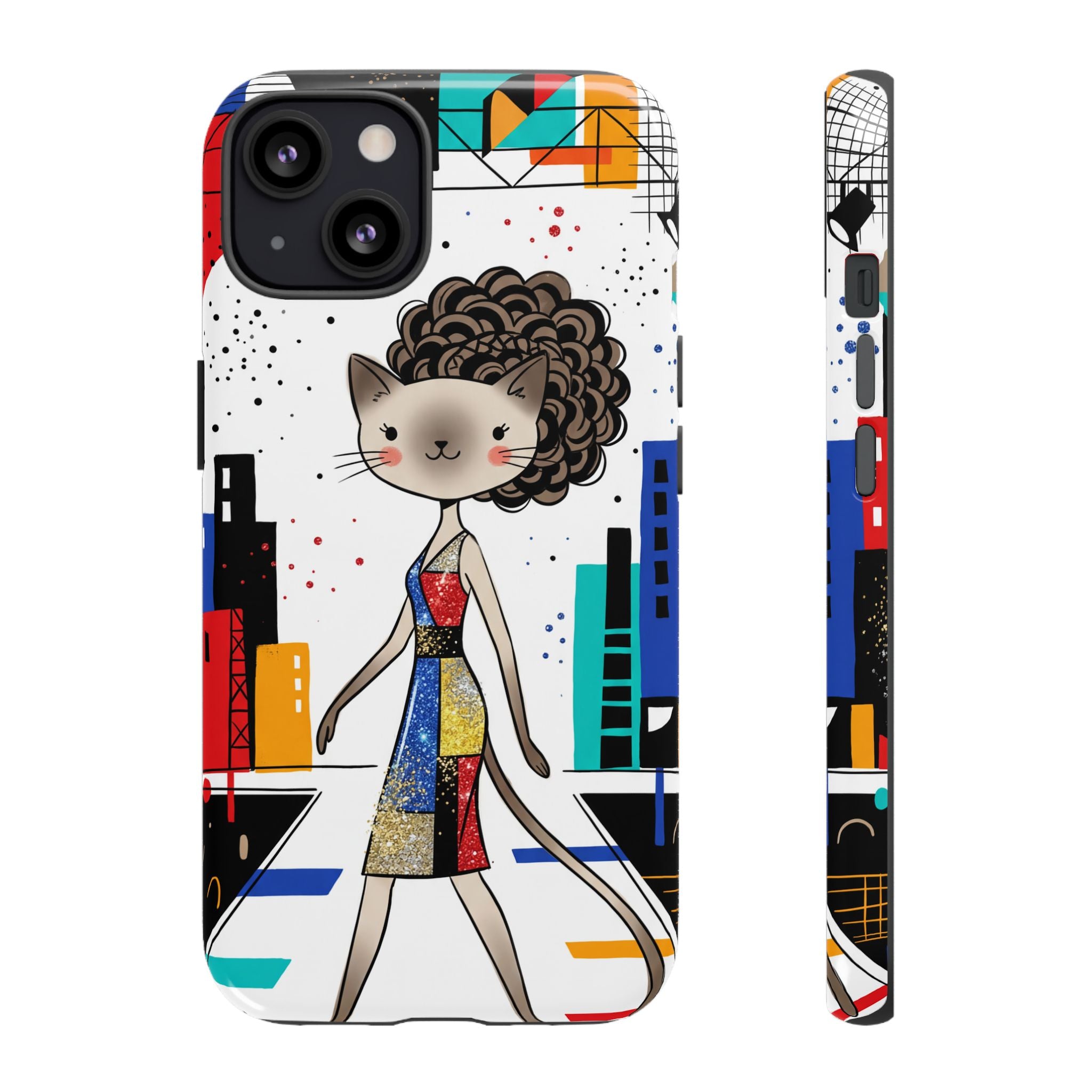 Catwalk City iPhone Case | Cute Fashion Cat