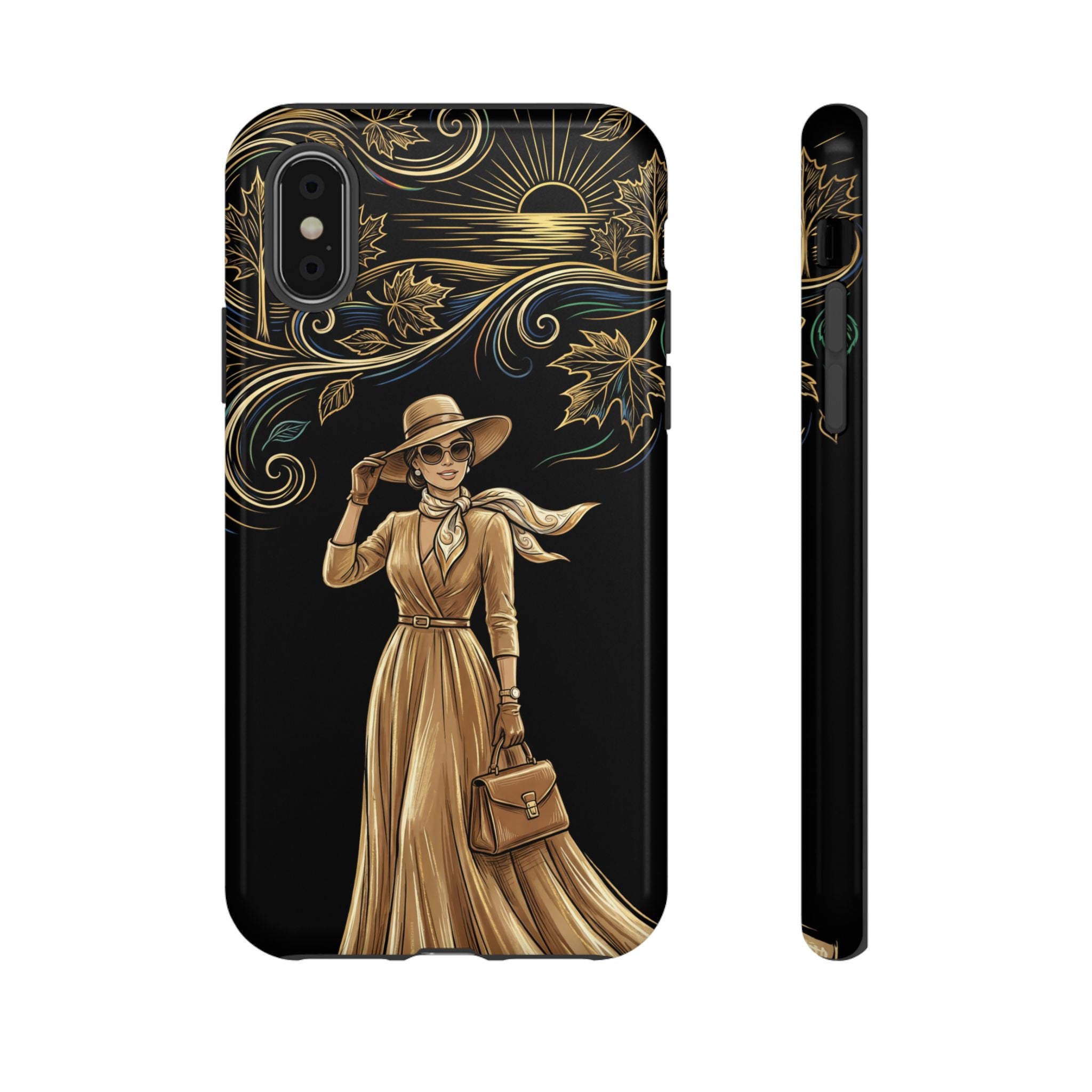 Vintage Autumn Lady iPhone Case