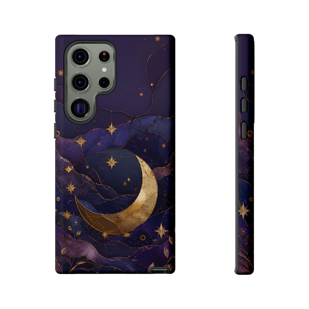 Moon & Stars Samsung Galaxy Phone Case | Celestial Crescent Moon Phone Case