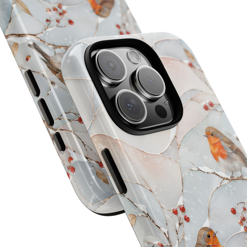 Robin Bird iPhone Case | Winter Berries iPhone Case