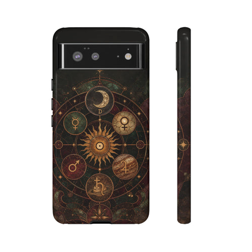 Antique Astrology Google Pixel Phone Case | Celestial Chart Phone Case