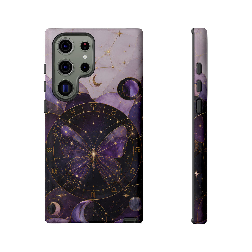 Celestial Butterfly Samsung Galaxy Phone Case | Zodiac Moon Phase Phone Case