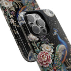 Peacock Moon Tough iPhone Case | Elegant Floral Phone Case