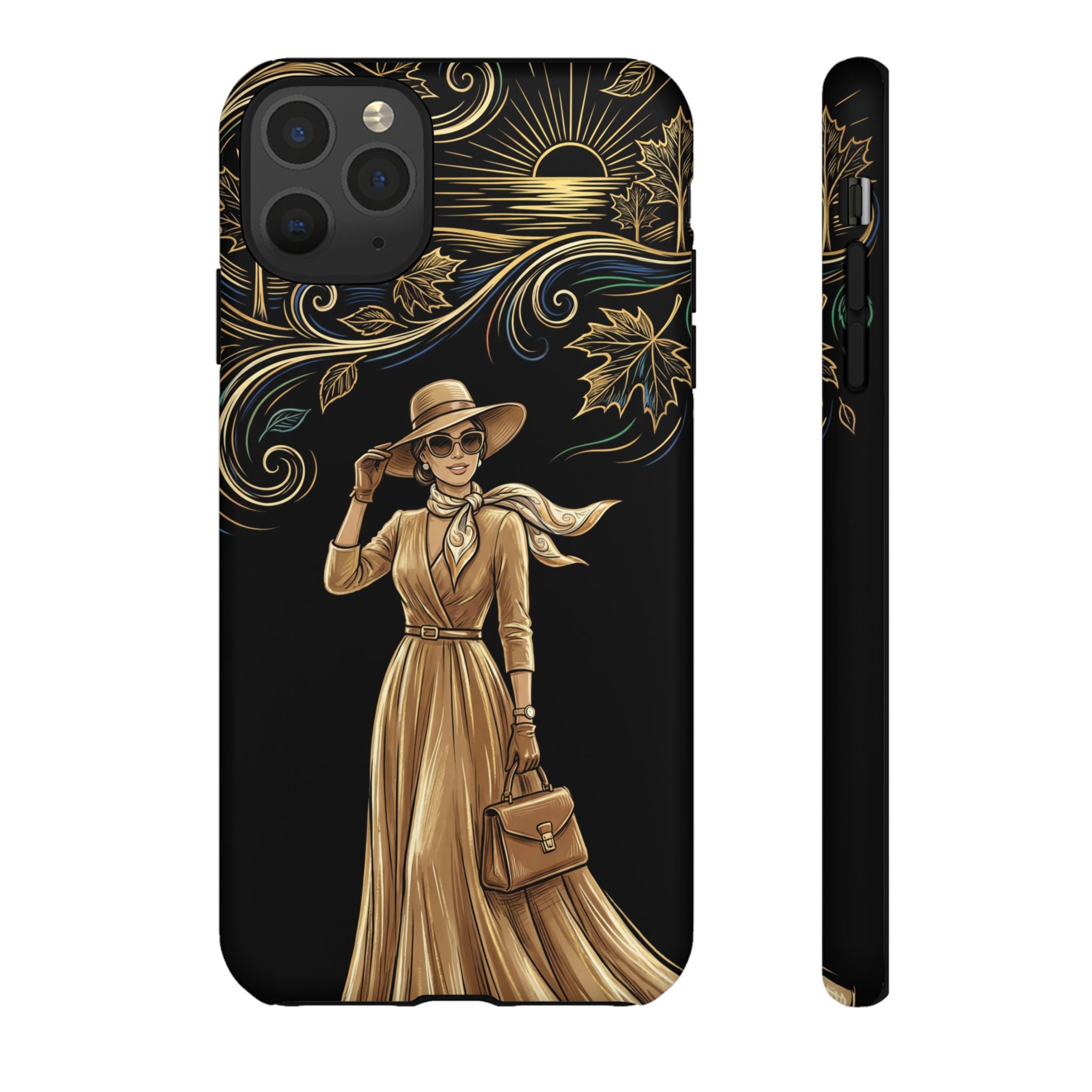 Vintage Autumn Lady iPhone Case