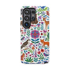 Wild Garden Samsung Galaxy Phone Case | Cute Forest Animals Floral Pattern Tough Case