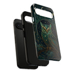Moonlit Owl Google Pixel Phone Case | Stained Glass Owl Phone Case