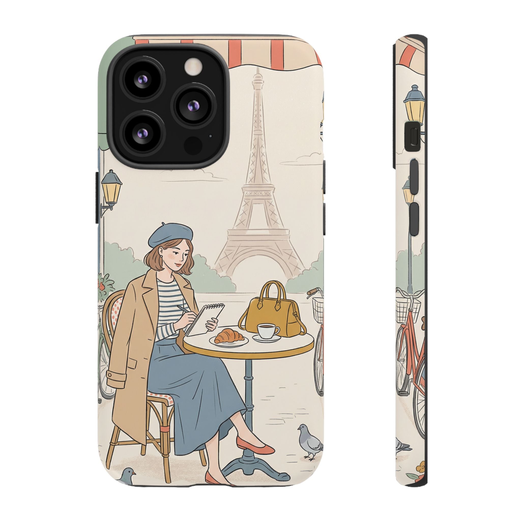 Paris Cafe iPhone Case | Cute Vintage Eiffel Tower Travel