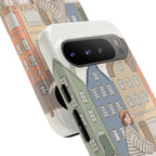 City Bike Google Pixel Phone Case | Cozy European Street Illustration Tough Cases