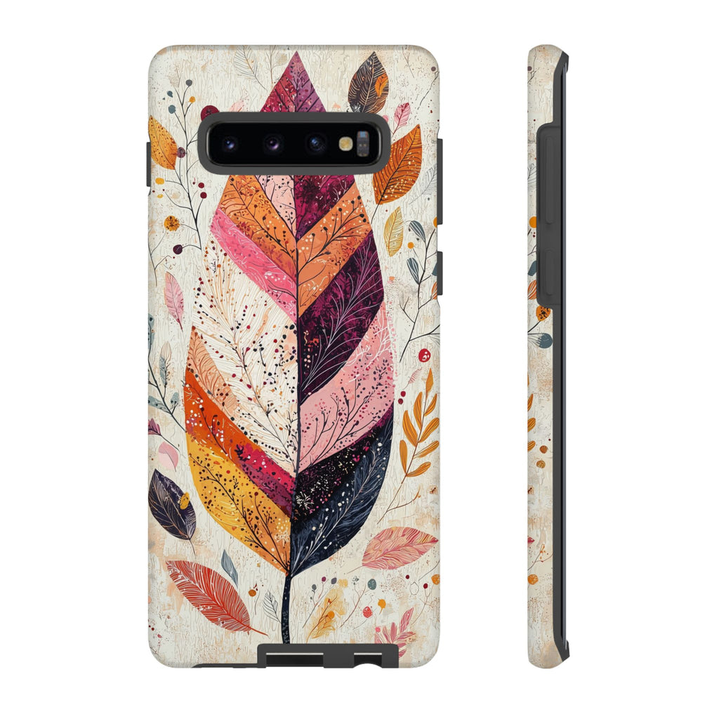 Autumn Leaf Tough Samsung Galaxy Case | Watercolour Feathered Fall Design