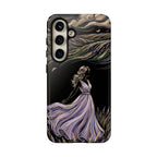 Cover per telefono Samsung Galaxy Lavander Breeze | Elegante protezione floreale con donna danzante